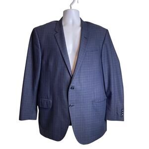 Vintage Coppley Darien Sport Shop Men’s Blue Plaid Wool Blazer Size 46R Dapper